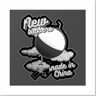 Bobber in a shape of balloon, black outline Posters and Art